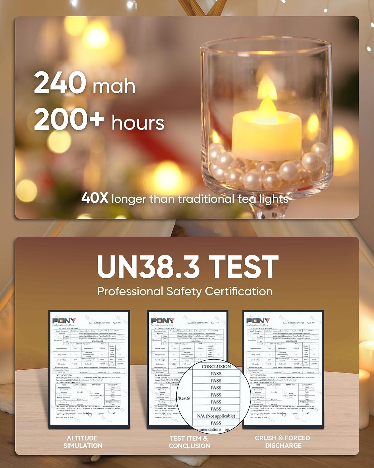 Homemory Led Battery Operated Tea Lights, Fake Electric Flickering Candles