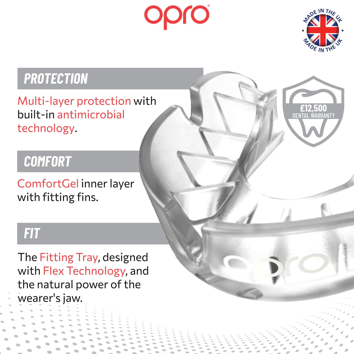 OPRO Silver Level Mouthguard Essential Fit – Gum Shield Adult and Kids – OPRO Mouth Guard Boxing and MMA, Easy Self-Fit Gum Shield Rugby and Hockey – Superior Protection with Dental Warranty