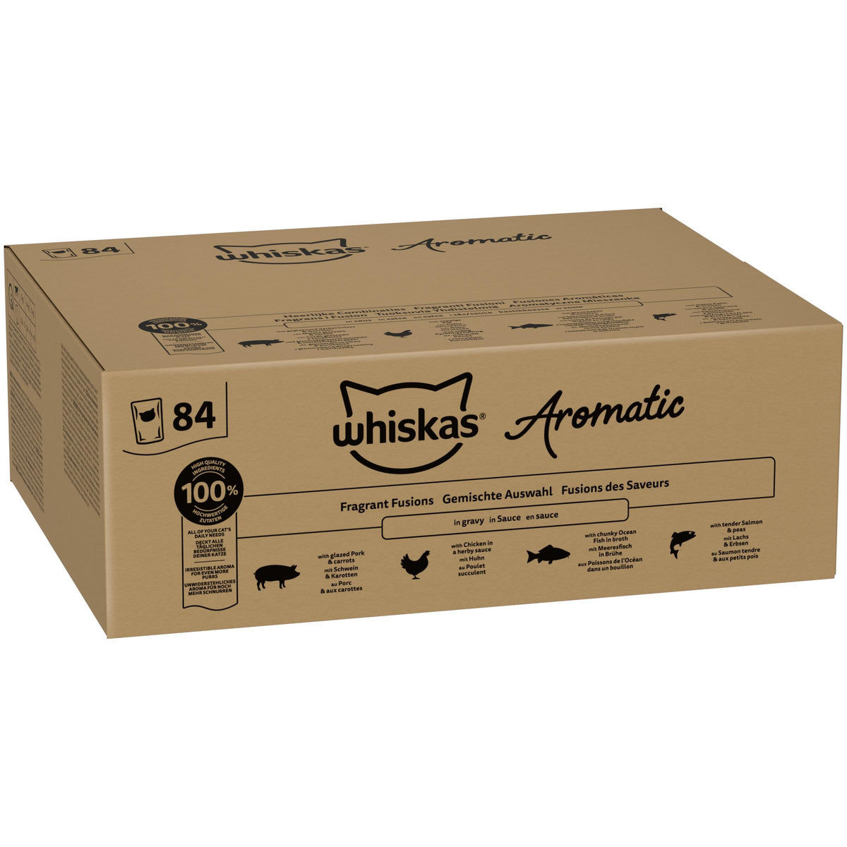 WHISKAS AROMATIC Adult Wet Cat Food in Gravy 40x85g Fragrant Fusions