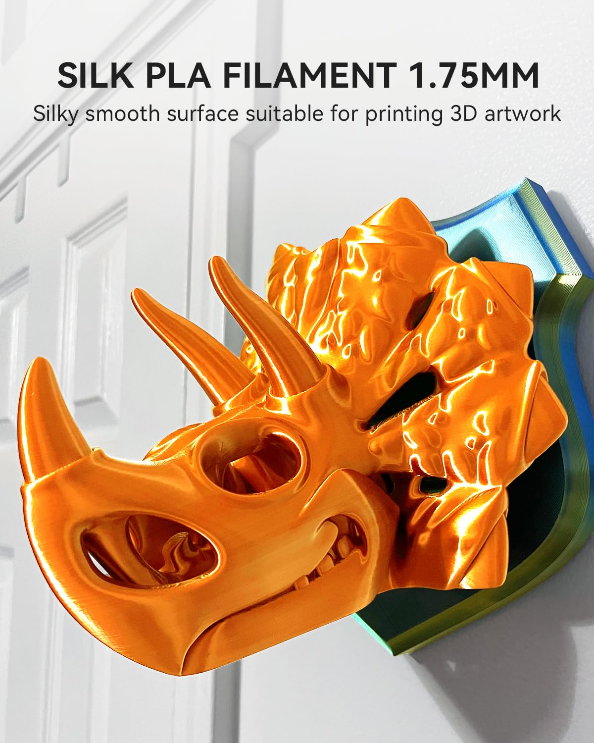 SUNLU Silk PLA+ Filament, Shiny Metallic Silk 3D Filament 1.75mm