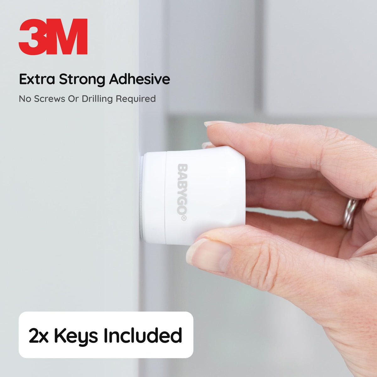 BABYGO® Magnetic Kitchen Cupboard Locks, Child Safety, 10 Locks, 2 Keys