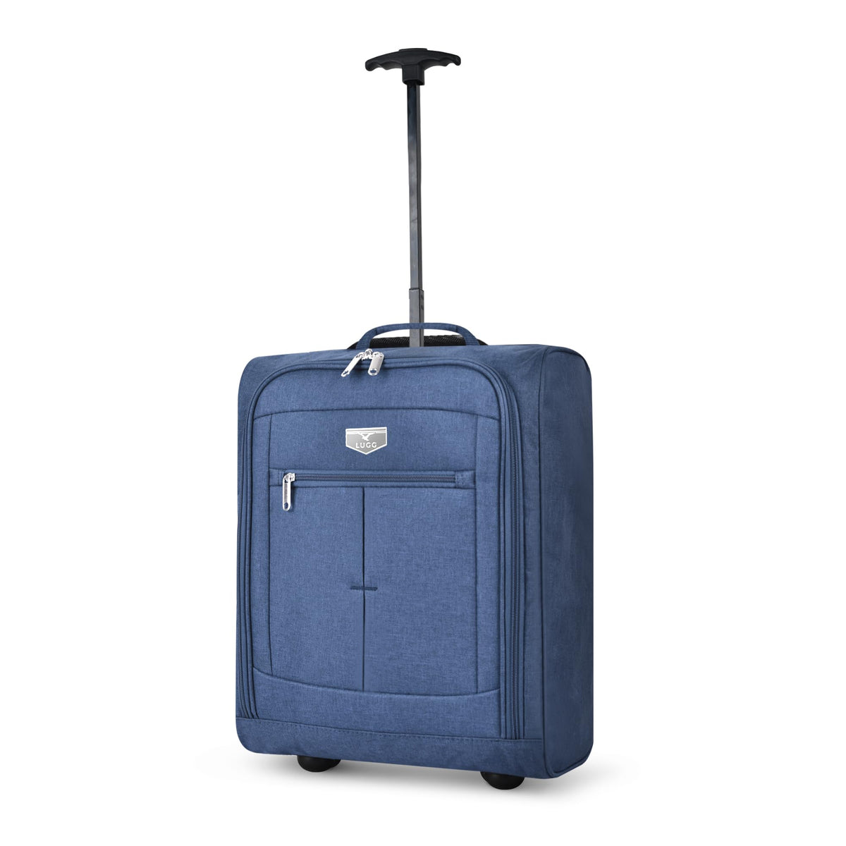 LUGG Lightweight Cabin Luggage, 600D Polyester, Solid Wheels, 45x36x20cm