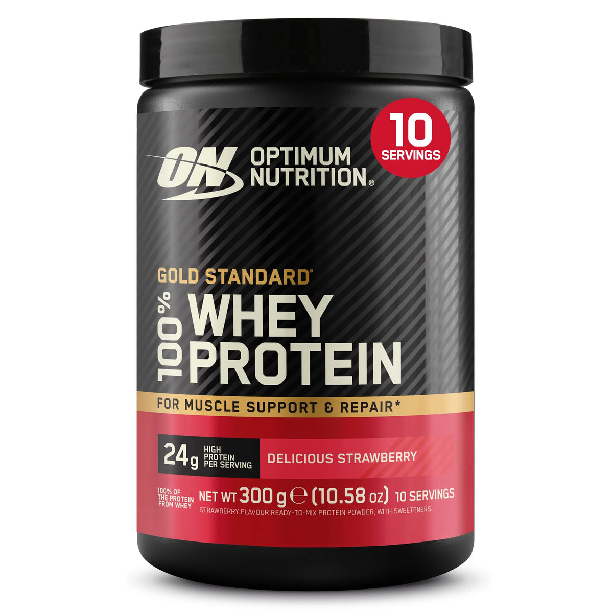 Optimum Nutrition Gold Standard 100% Whey Muscle Building and Recovery Protein Powder With Naturally Occurring Glutamine and BCAA Amino Acids, Double Rich Chocolate Flavour, Pack of 24, 24 x 31g