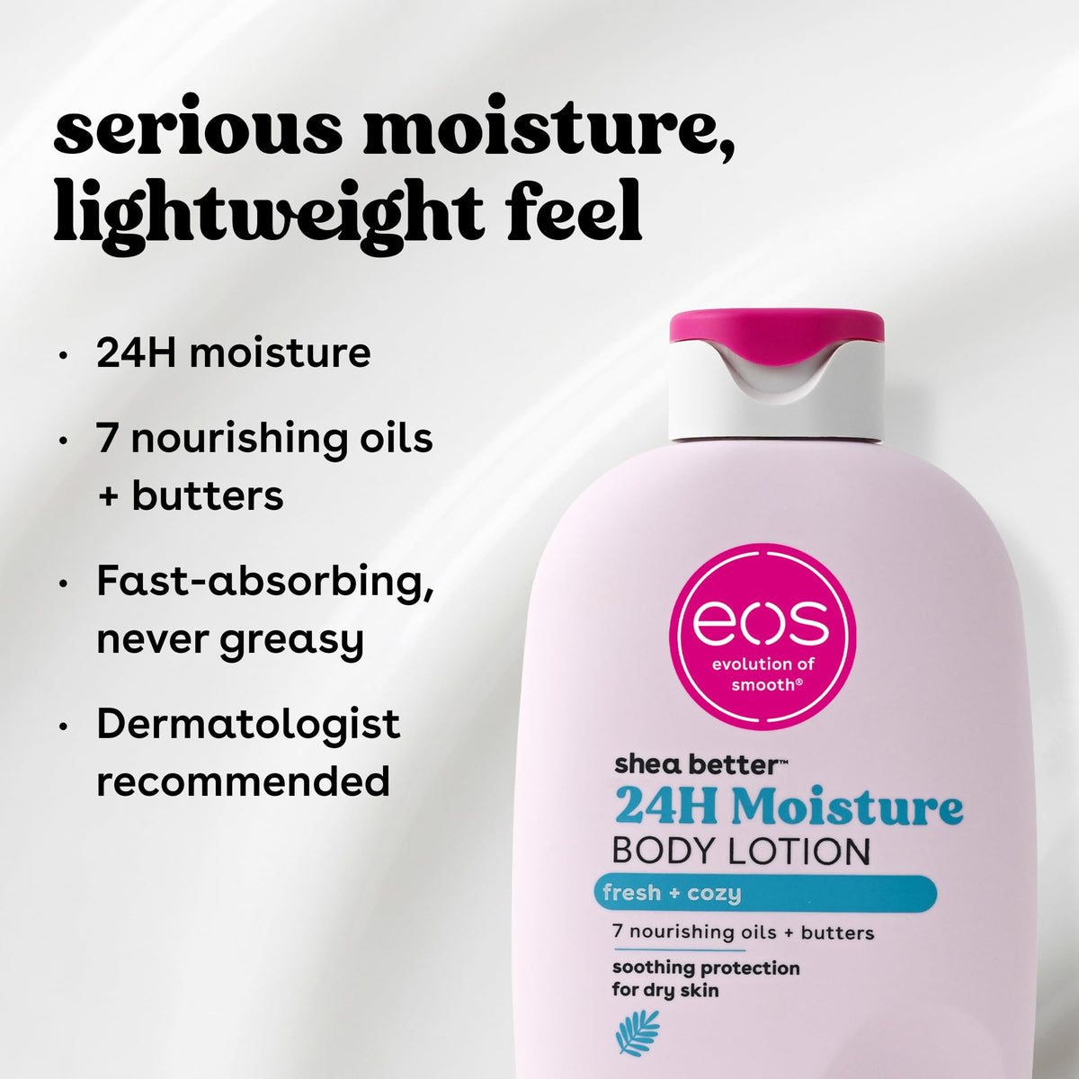 eos vanilla cashmere body lotion shea better 24hr moisture - 16 oz/473 ml