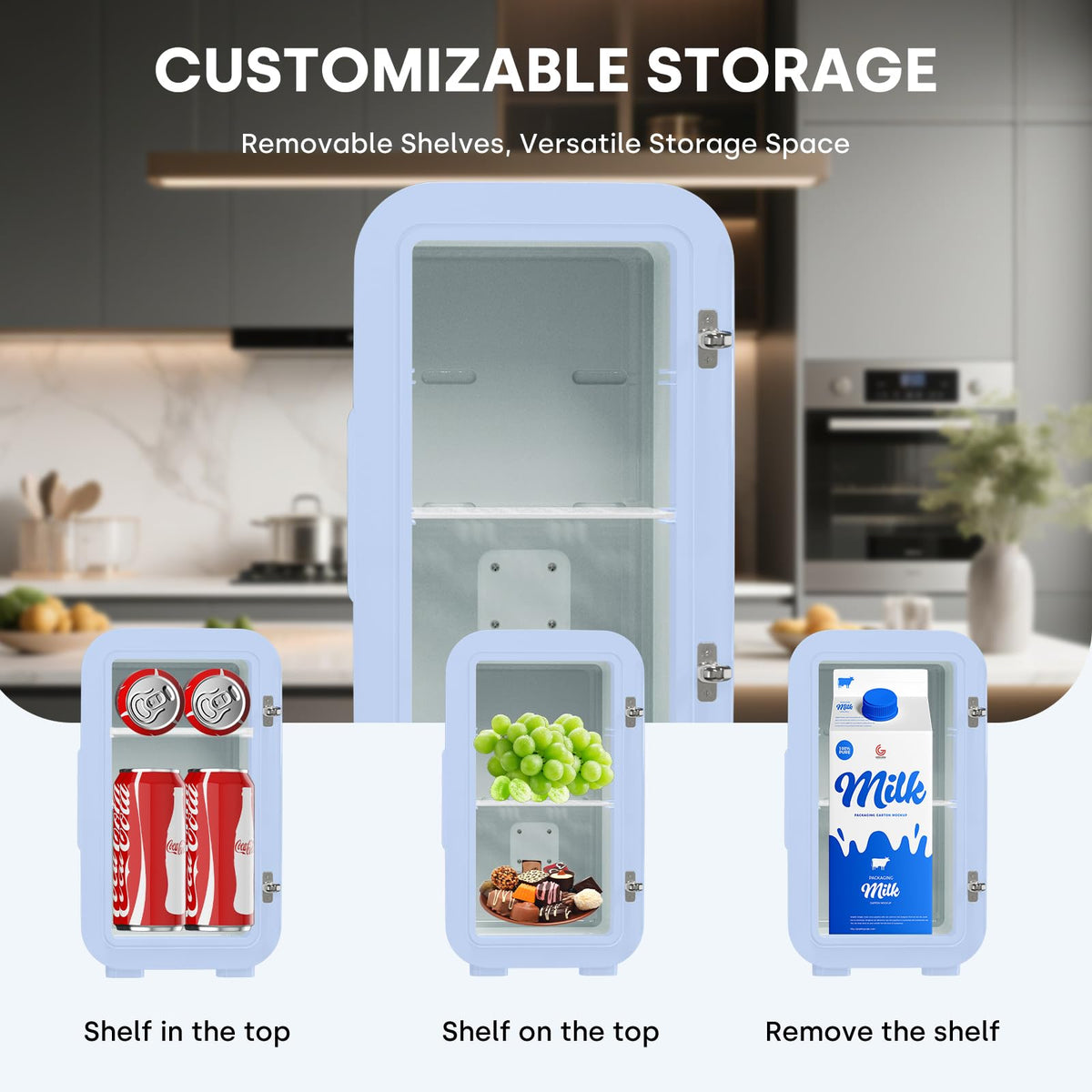 Enventor Mini Fridge 6 Litre/ 8 Can, Portable Cooler and Warmer, AC+12V DC