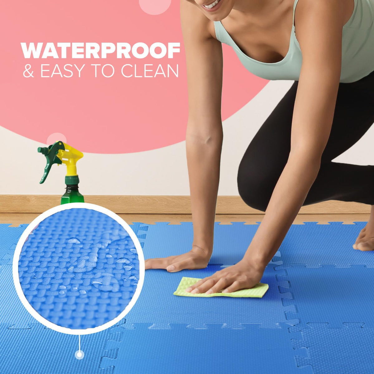 kidoola Foam Baby Play Mat (29x29cm) – Thick & Soft EVA Foam Interlocking Floor Tile Matting for Children – Large Multi Colour, Safe & Comfortable 7mm Thick Play Flooring (9pc)