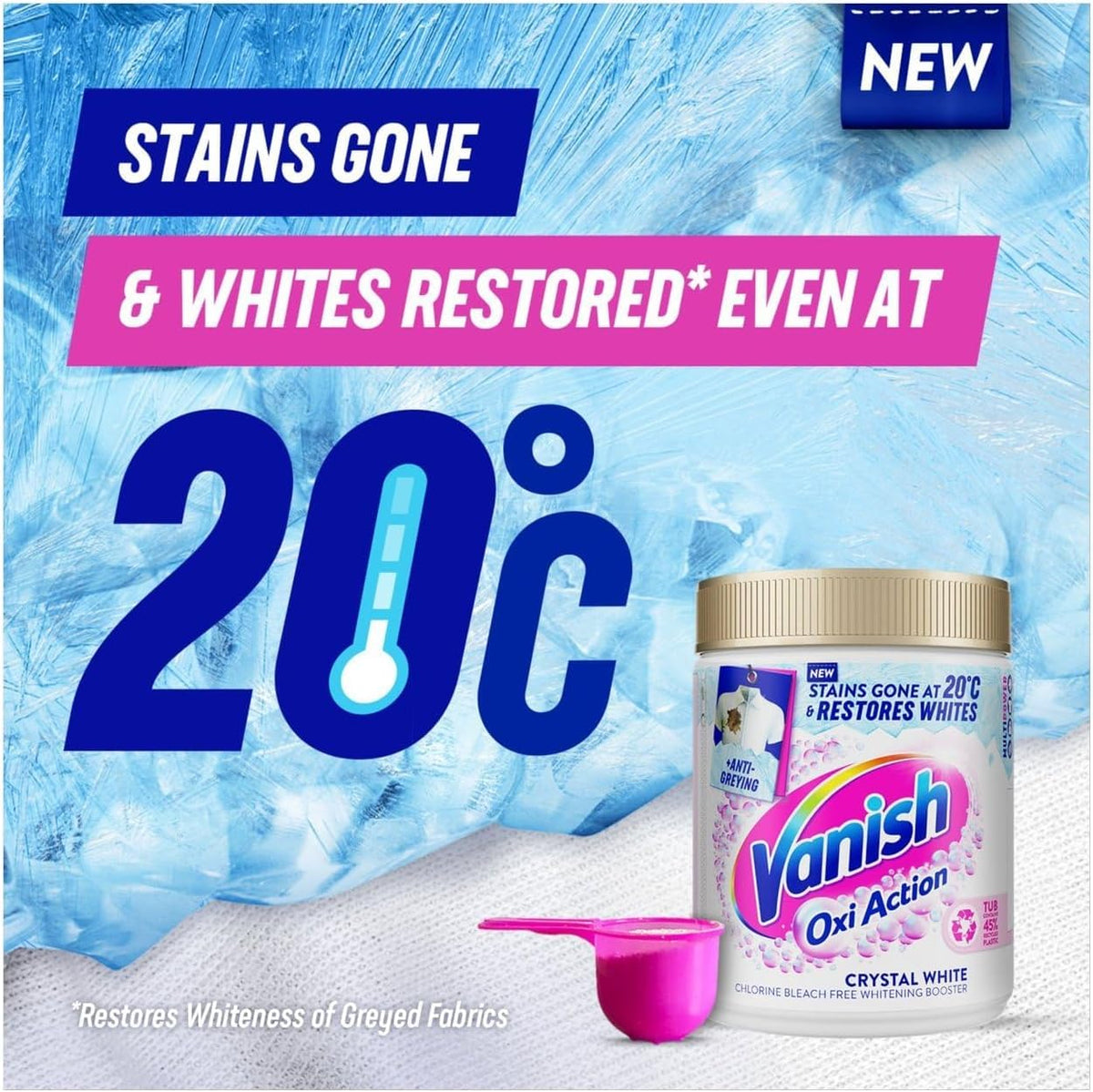Vanish Gold Crystal White Stain Remover Powder, 1.5kg