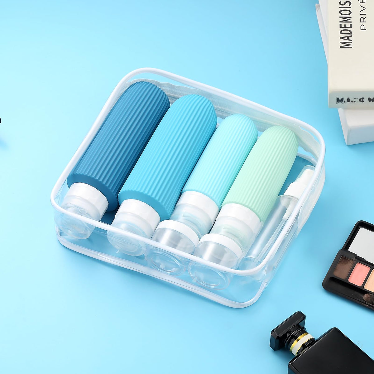 Mrsdry Travel Bottles for Toiletries, 16 Pack Silicone Travel Bottles Set, Leakproof Travel Size Toiletries, BPA Free Travels Containers for Toiletries, Traveler Accessories for Shampoo Conditioner