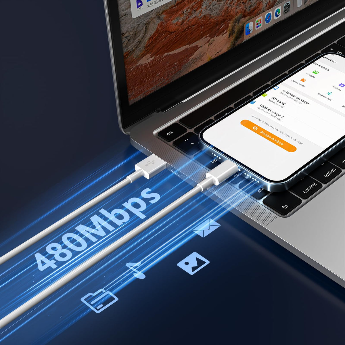 USB C Charger Cable, USB to USB C Cable USB A to C Cable 1M+2M 2Pack