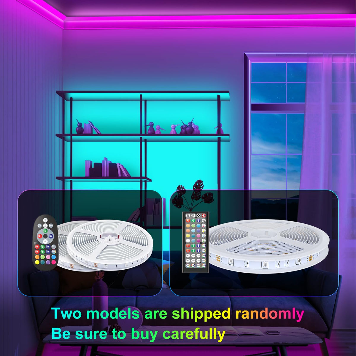 Mexllex LED Strip Lights 30m, Ultra-Long Lights Strip Music Sync Color Changing, Led Lights with App Control Remote, RGB Tape Light for Home Bedroom Party (2x15)
