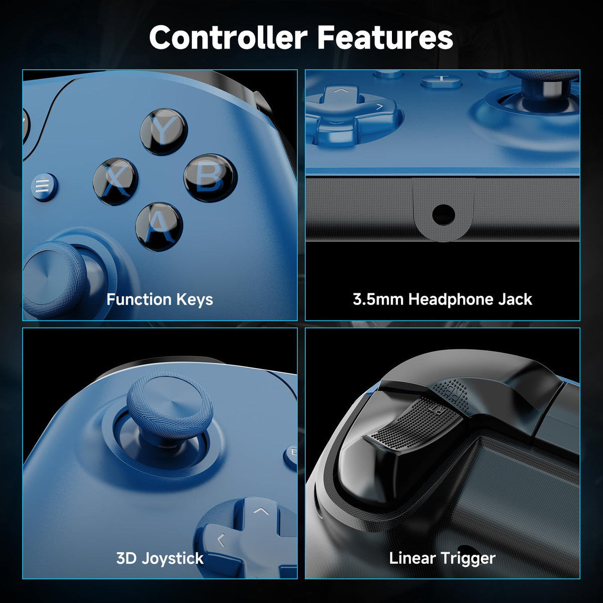 YCCTEAM Wired Controller for Xbox One, Wired Xbox one USB Gamepad Controller Compatible with Xbox One/S/X/PC Windows 10/11 with 3.5mm Headset Audio Jack (black)