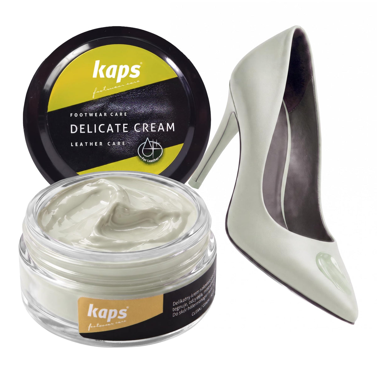 Leather Shoe Cream Polish & Conditioner, Kaps 50ml