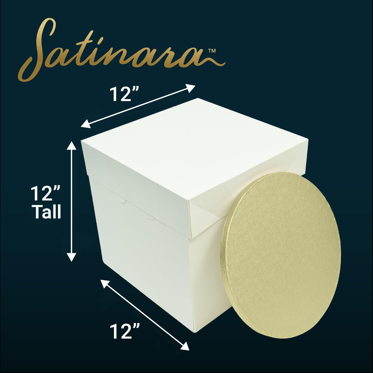 Satinara 12" (30.5cm) Pale Gold Board & Extra Tall Box Set