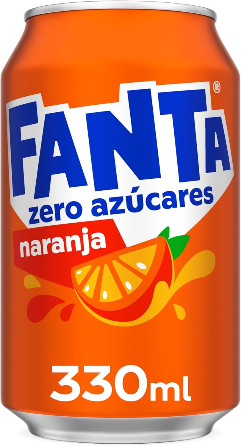 Fanta Zero Orange Soft Drink Can 330 Ml