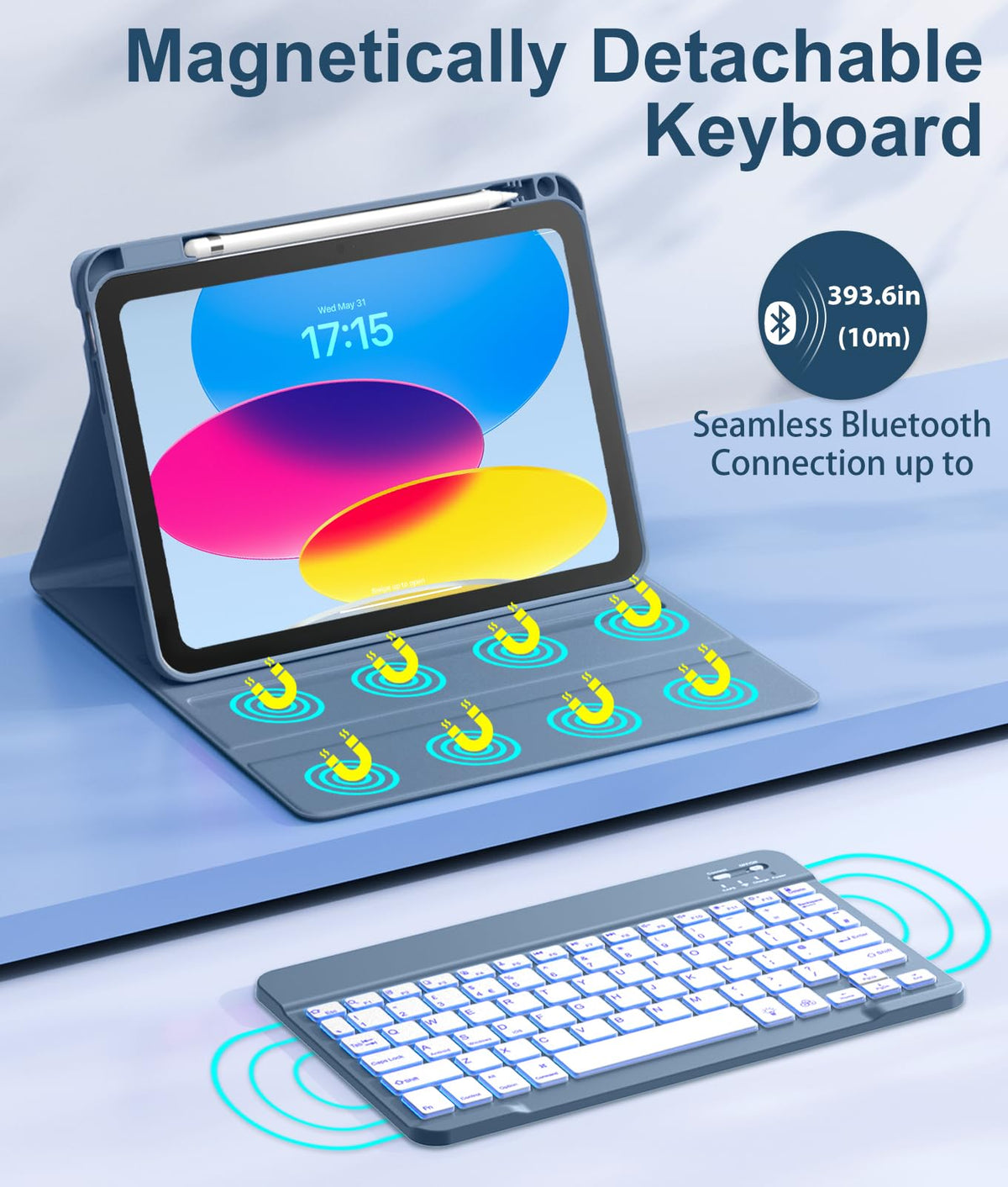 Vobafe Keyboard Case for iPad A16 11th Generation 11 inch/10th Gen 10.9"