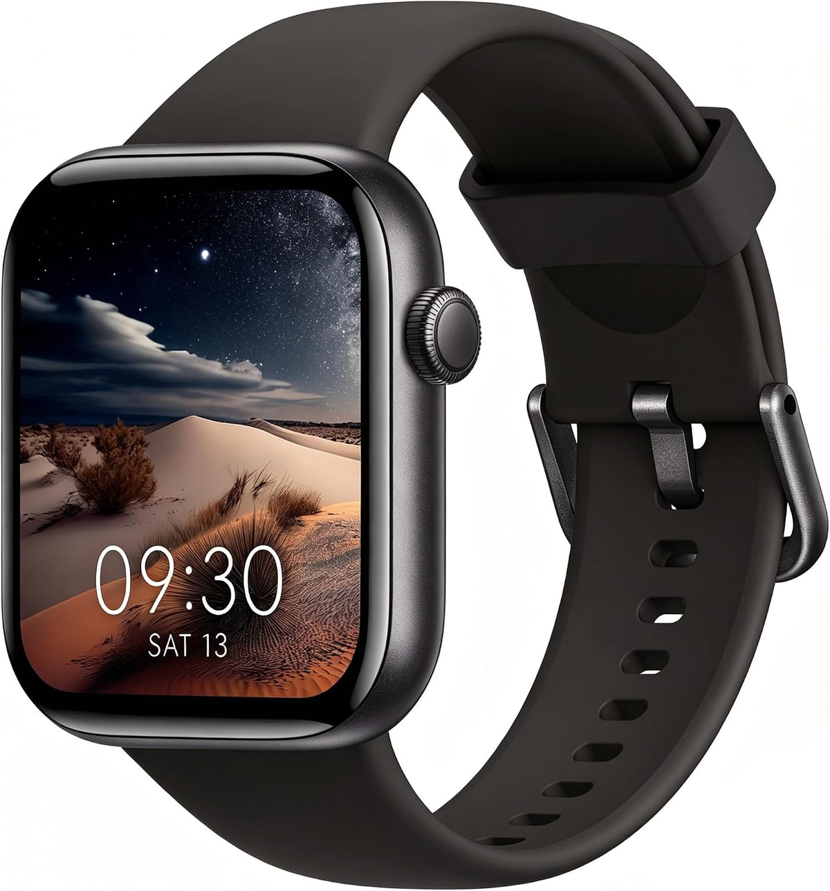 Smart Watch for Men Women Answer/Make Call, 1.85" Smartwatch, Fitness Watch with Heart Rate Blood Pressure Sleep Monitor,IP68 Waterproof Step Counter Watch Compatible Android IOS Black