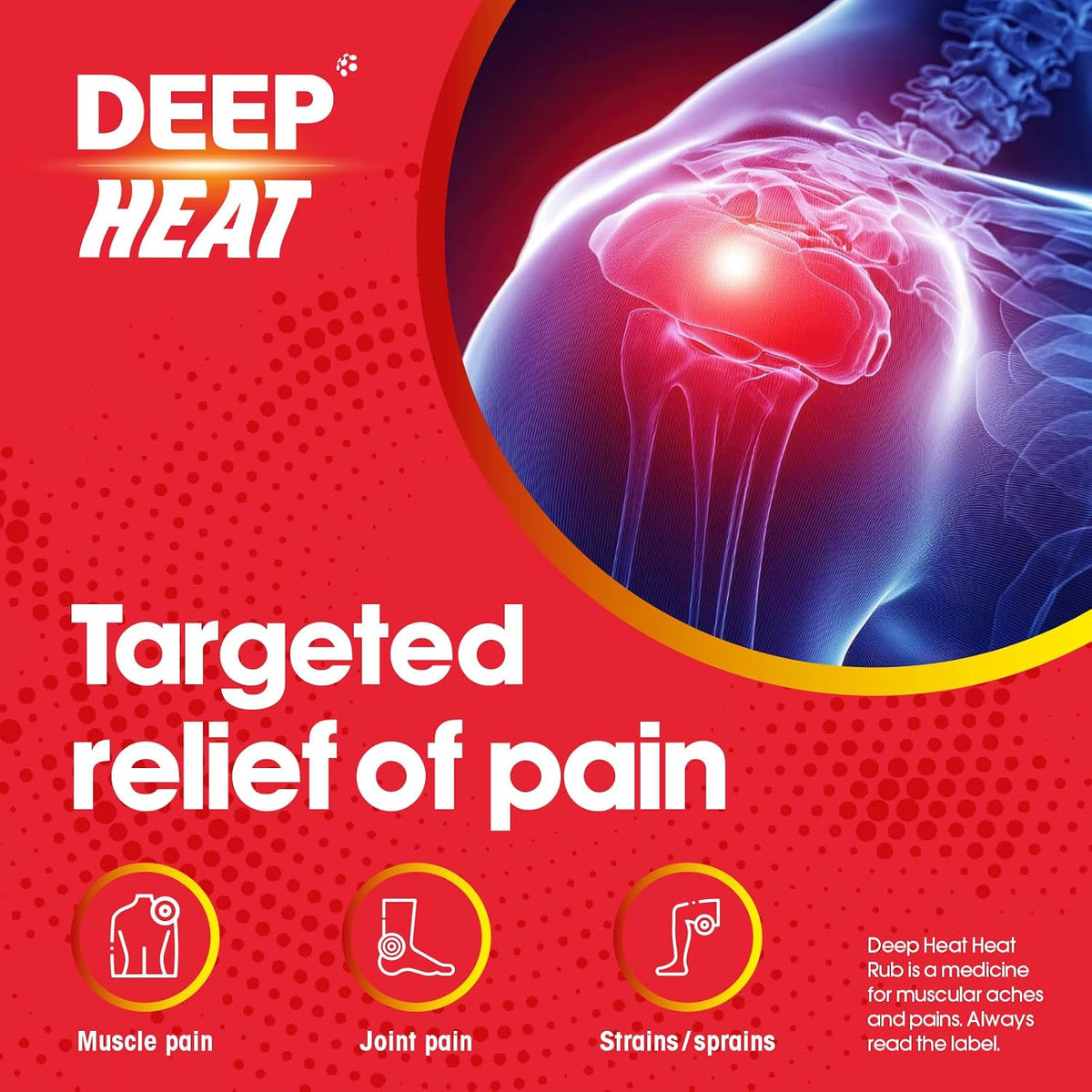 Deep Heat Heat Rub, Relieves Muscular Aches & Pains, 67g (Pack of 1)