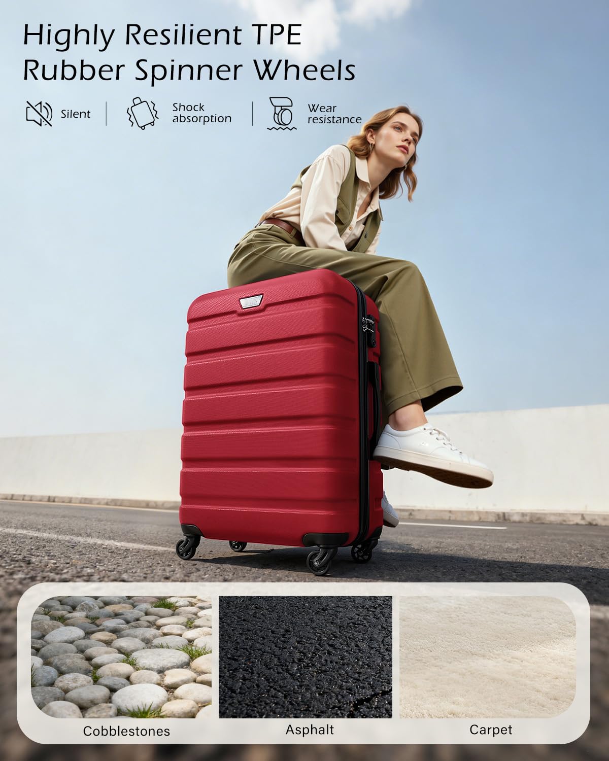 COOLIFE 28 Inch Large Suitcase, ABS+PC, Lightweight Hard Shell Luggage