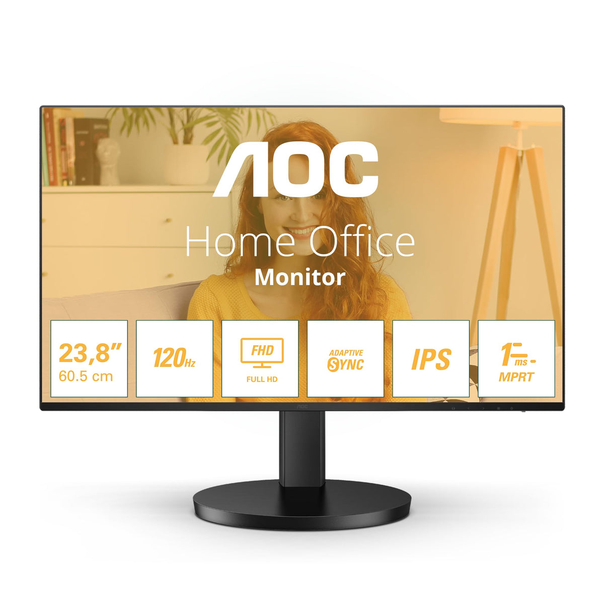 AOC 22B2H - 22 inch FHD Monitor, 75Hz, VA, 7ms Frameless design, Tilt, lowBlue Mode, Flicker Free (1920 x 1080 @ 75Hz, HDMI/VGA)