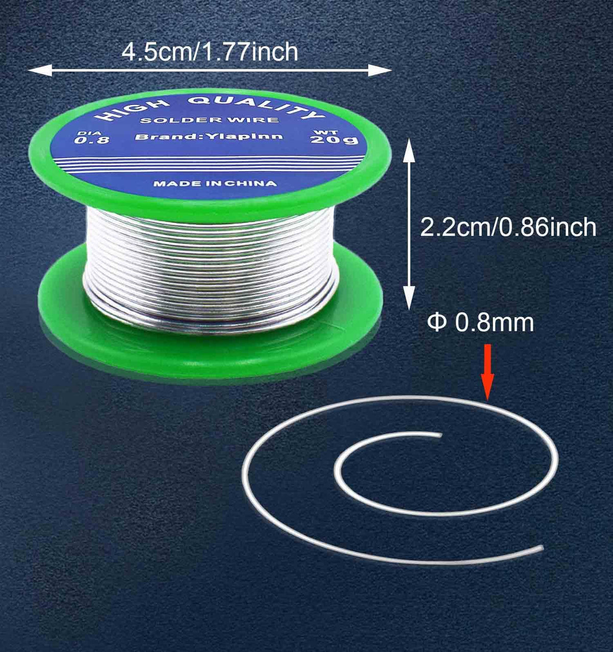 Solder Wire Net 50g 0.8mm Soldering Wire Lead Free Sn99.3 Cu0.7 with Rosin Core for Electronic Electrical Soldering Components Repair and DIY(50g)