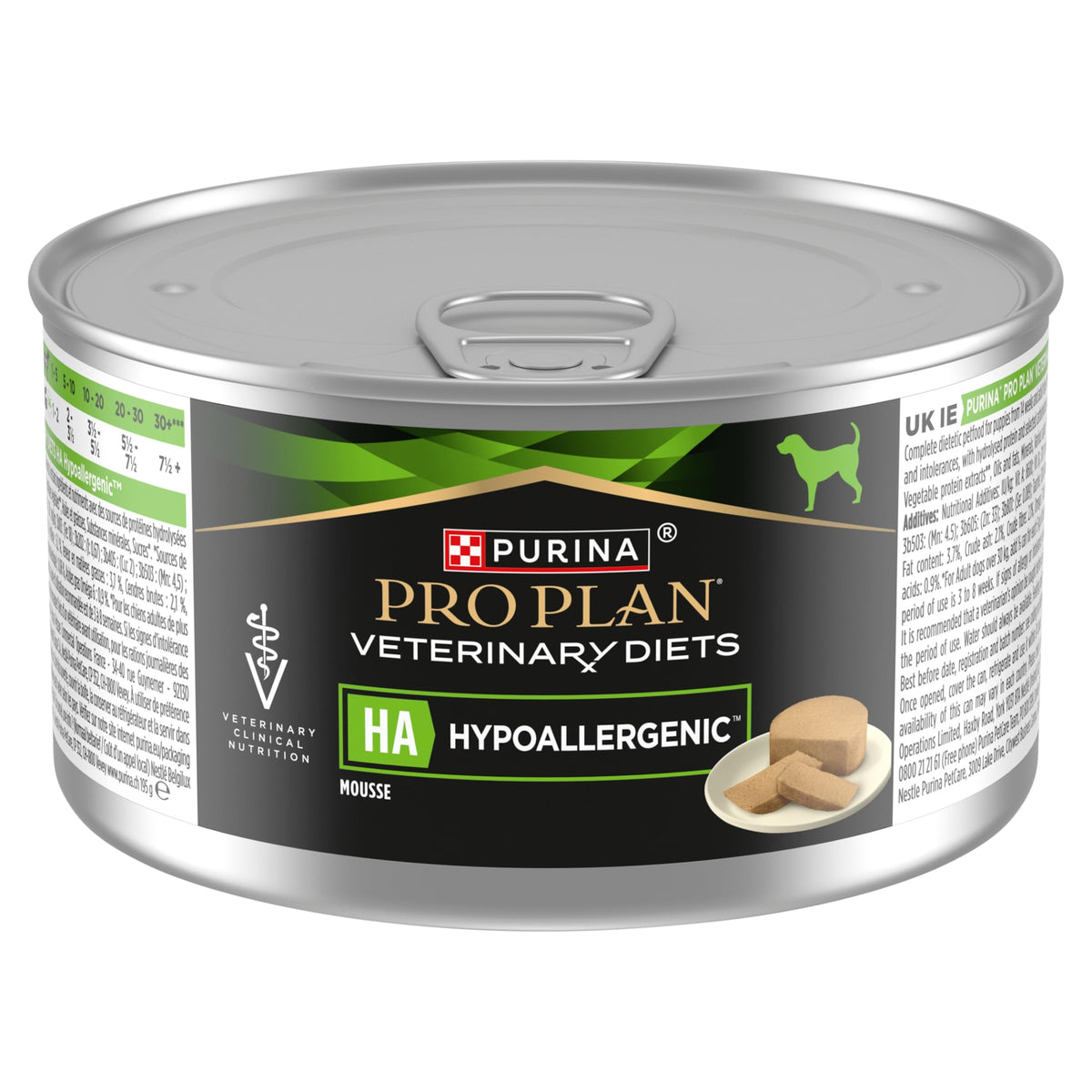 PRO PLAN VETERINARY DIETS HA Hypoallergenic Mousse Wet Dog Food 400g (Pack of 12)