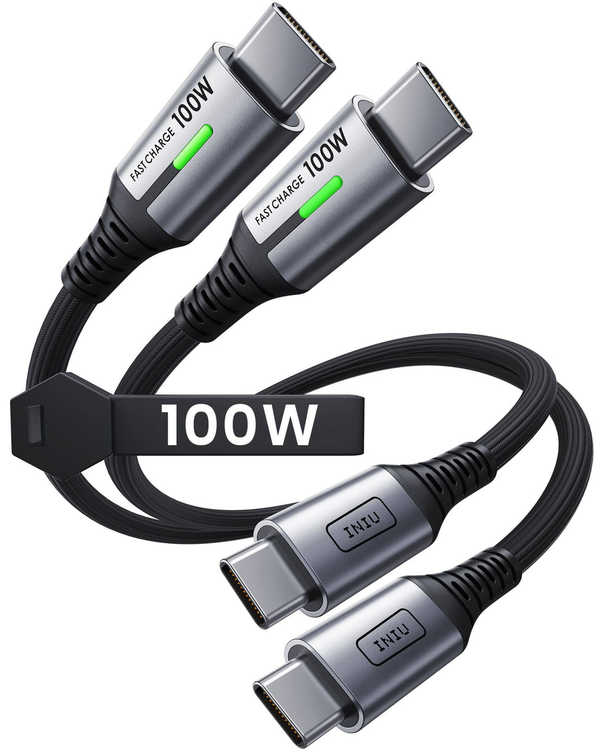 INIU USB C Cable, 2m 100W Fast Charging USB C to USB C Cable