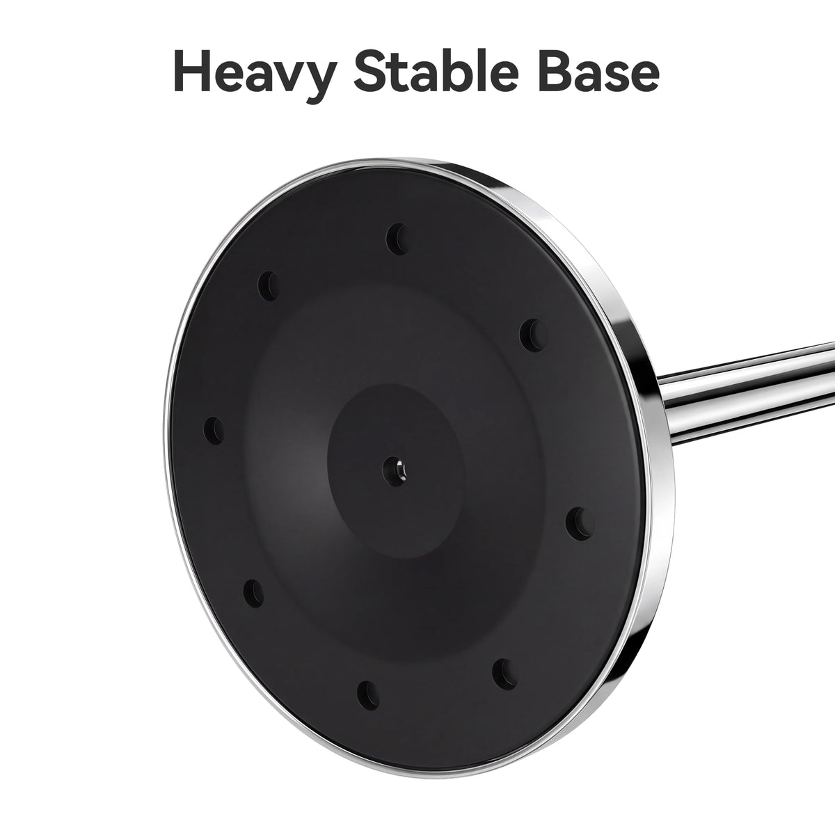 Stainless Steel Free-standing Toilet Roll Holder, Heavey Base,Black