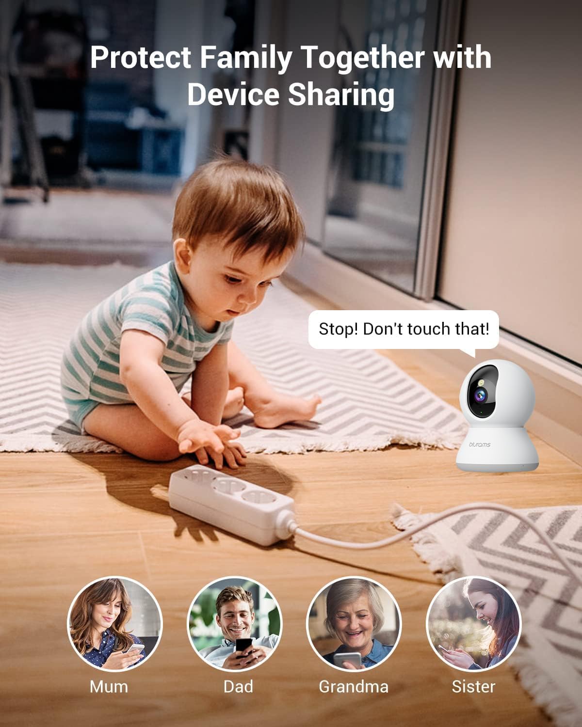 blurams Pet Camera 2K, Indoor Cameras, Dog Camera, 360° Home Security Cameras, Color Night Vision, Motion Tracking, 2-Way Talk, Cloud&SD, APP Control, Compatible with Alexa