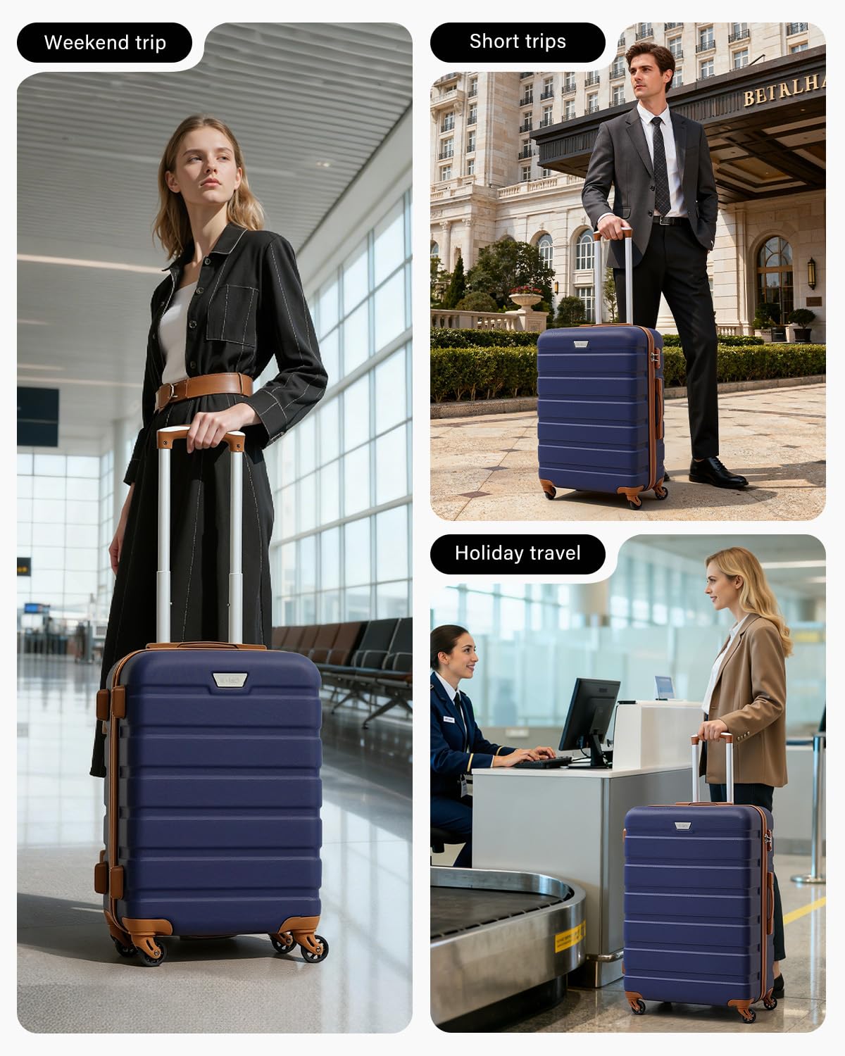 COOLIFE 28 Inch Large Suitcase, ABS+PC, Lightweight Hard Shell Luggage