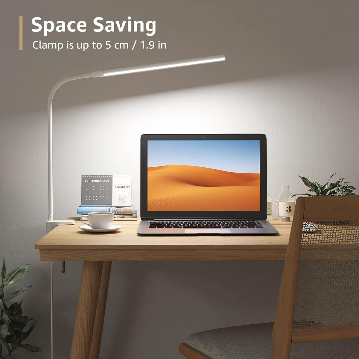 Lepro Desk Lamp Clamp, 460lm Eye-Caring Clip on LED Desk Light
