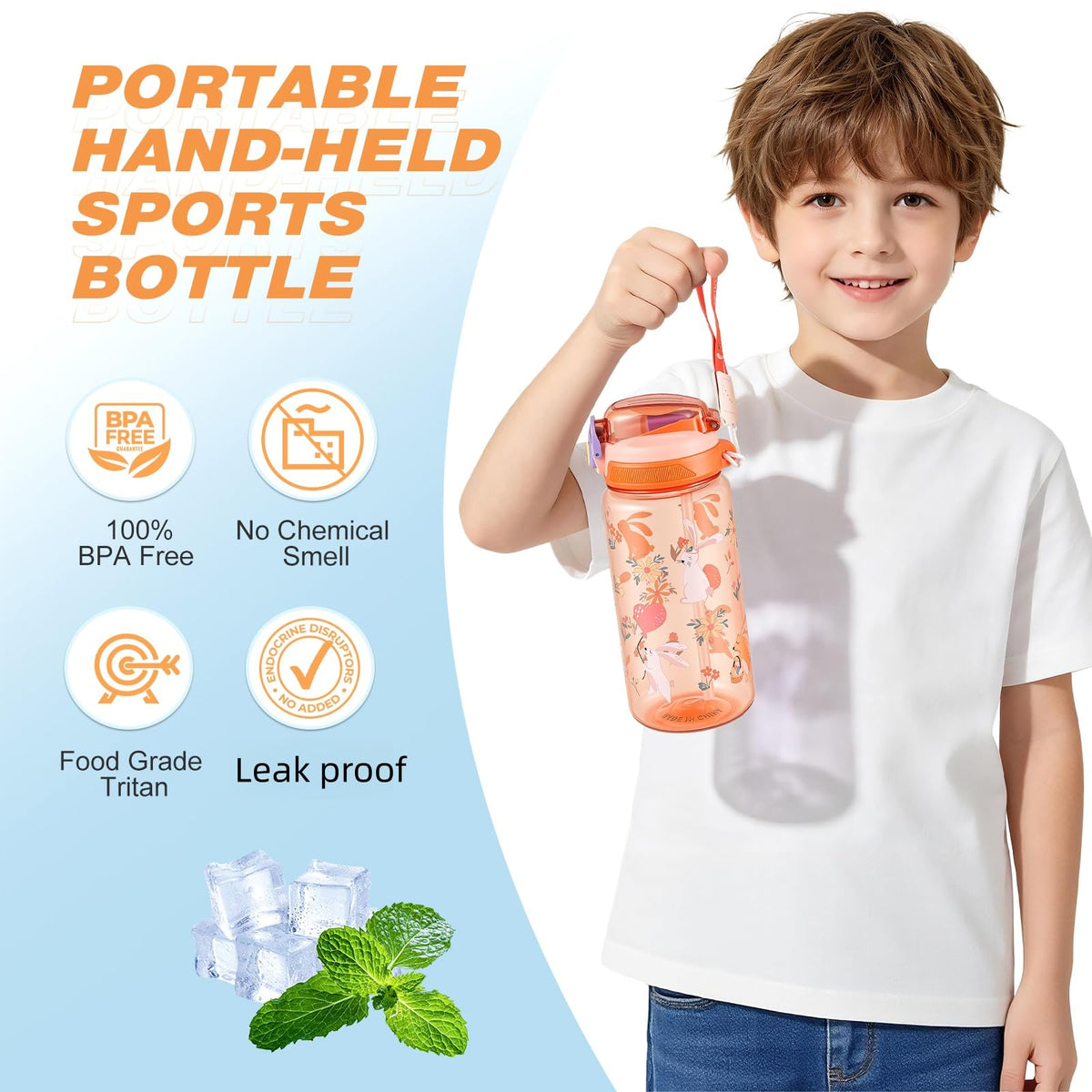 SEASEVEN Flat Water Bottle 750ML for Gym,School Office(Flat Pink)