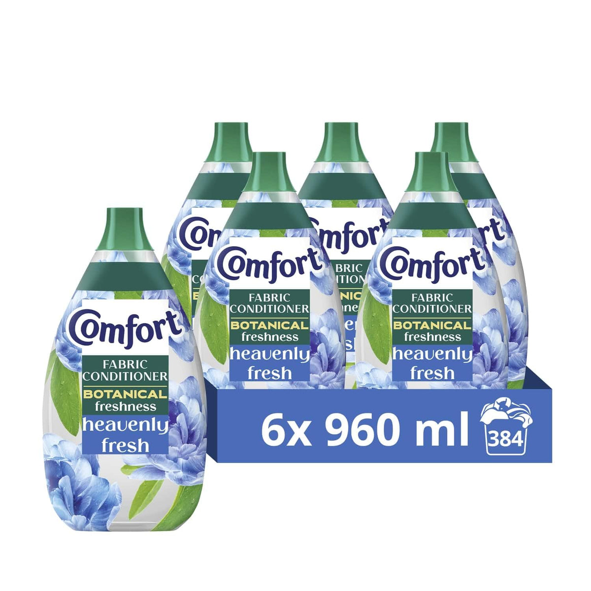 Comfort Pure Dreams Cashmere Soft Fabric Conditioner Dermatologist-Recommended Gentle Next to Sensitive Skin 48 washes(1.44 L) - Case pack of 6