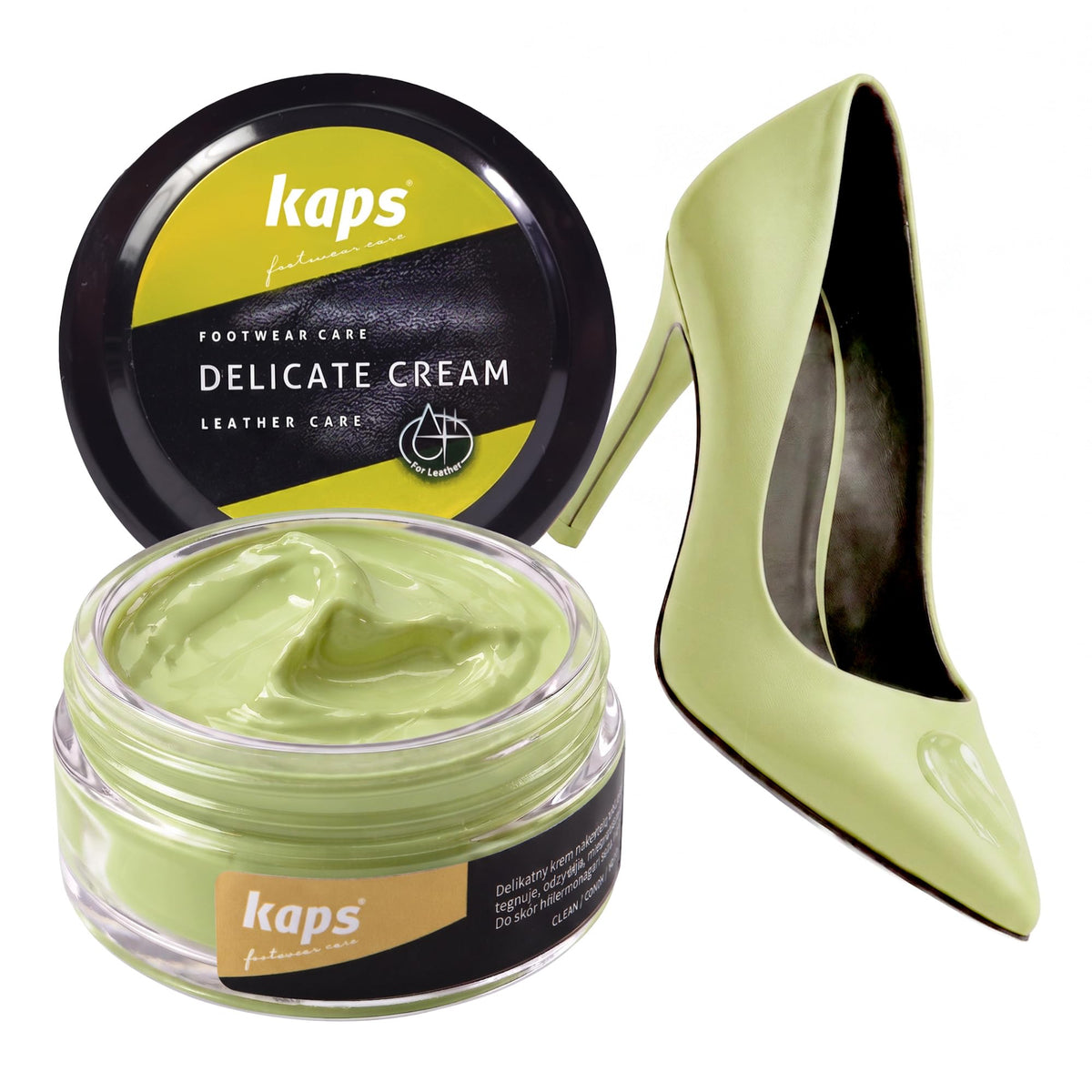 Leather Shoe Cream Polish & Conditioner, Kaps 50ml