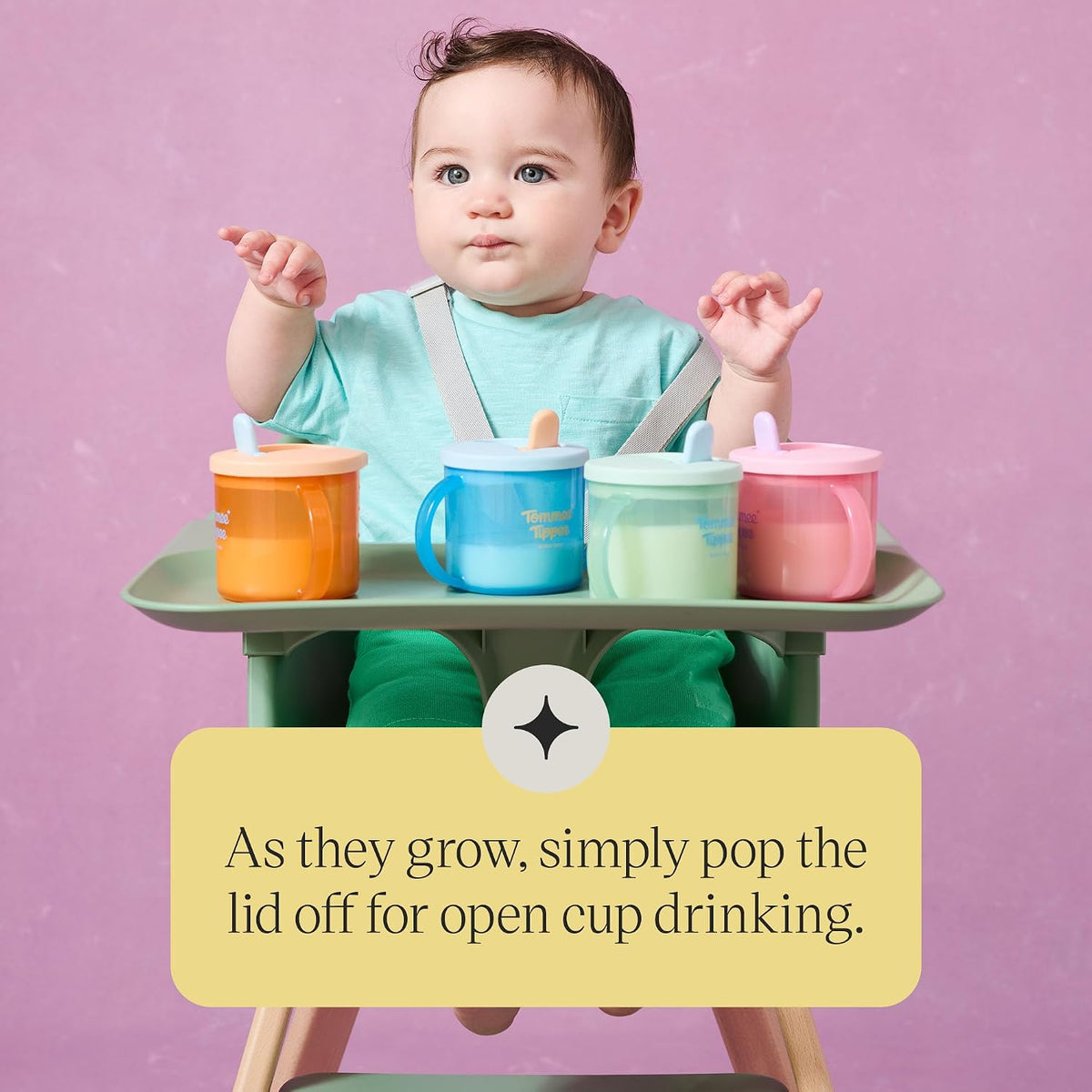 Tommee Tippee First Cup 4m+ Non-Spill, 190ml, Blue.