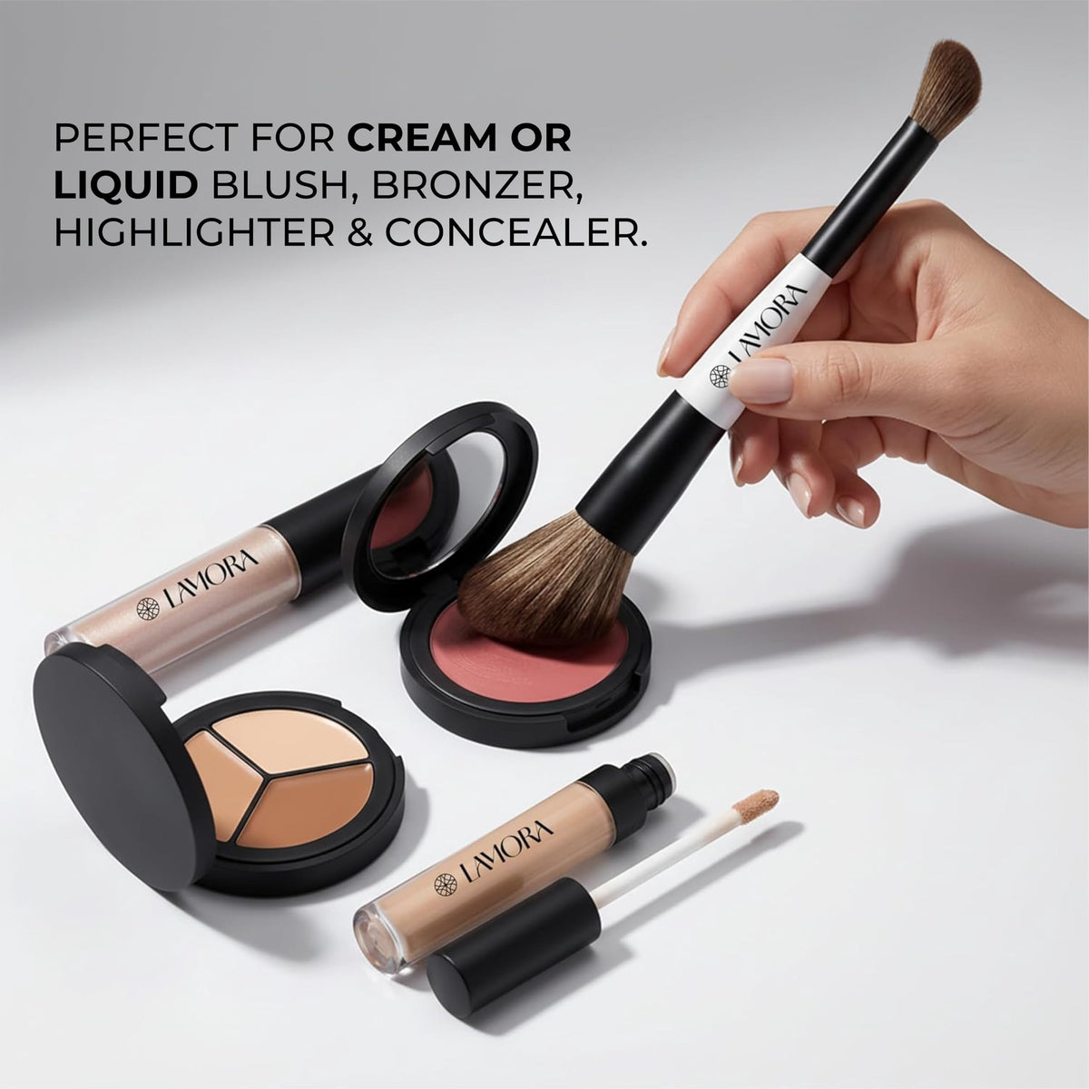 Make Up Brush Foundation Kabuki Flat Top, Perfect For Blending Liquid Cream