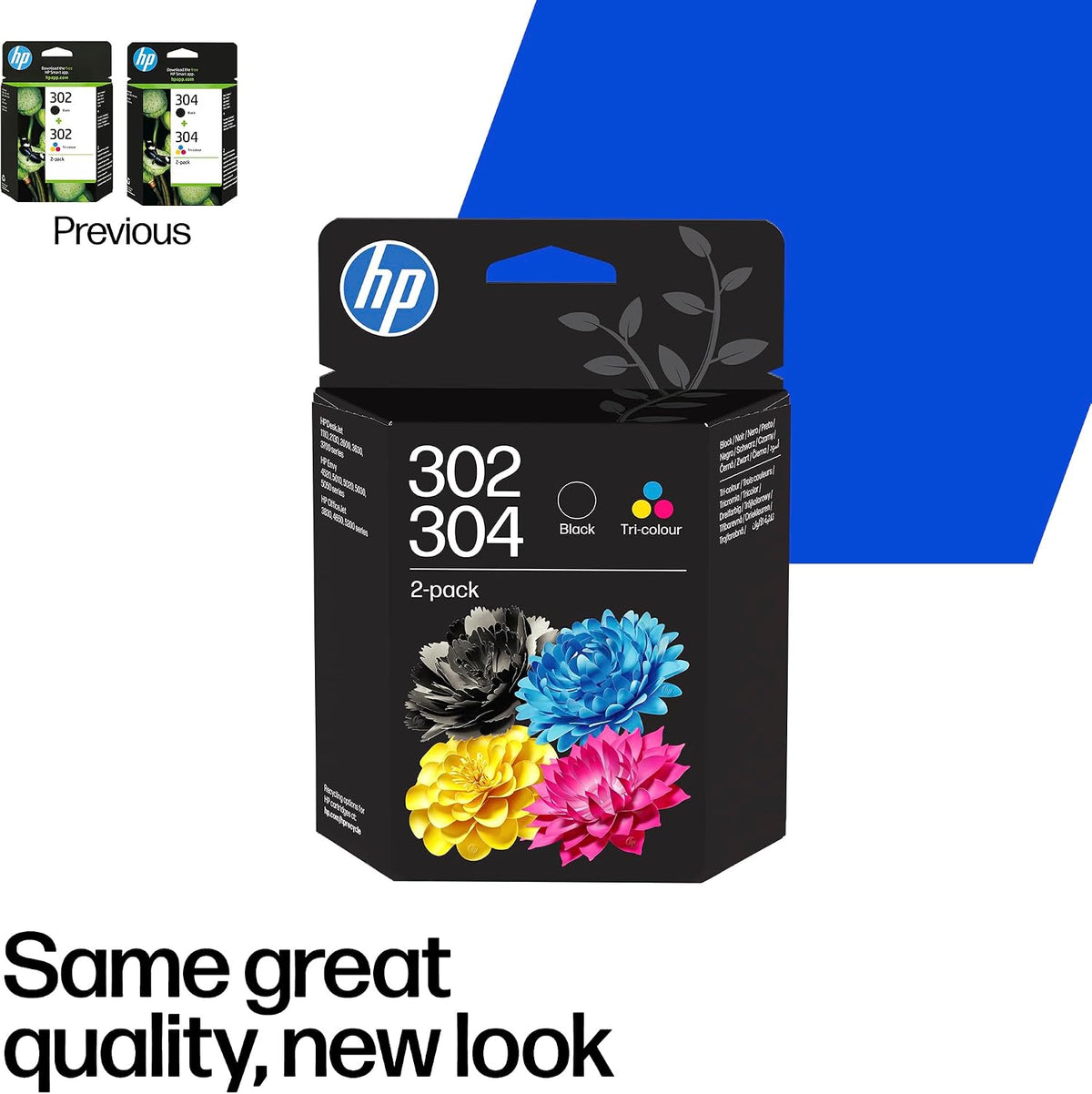 HP 302/304 Black & Tri-colour Original Ink Cartridges 2-Pack