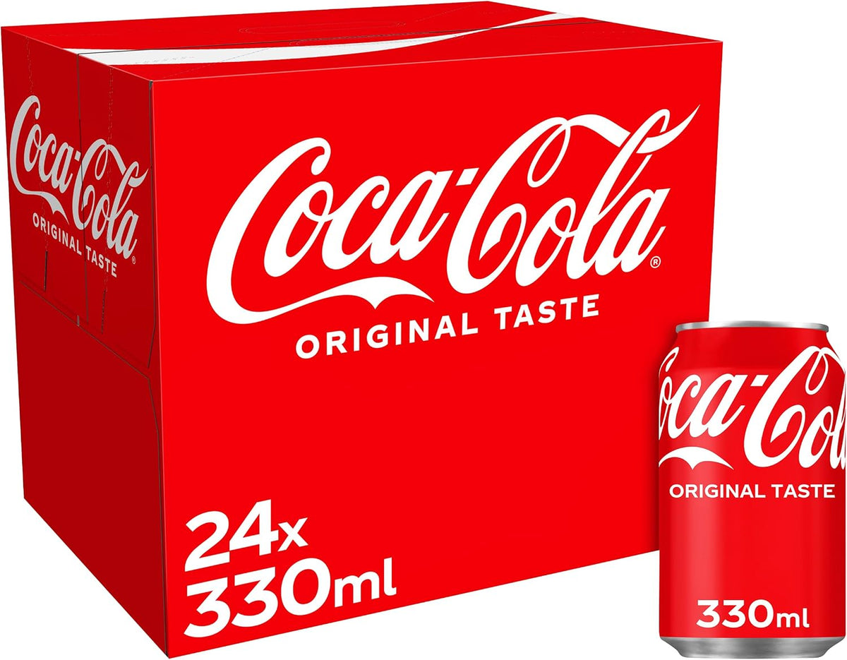 Coca-Cola Original Taste Soft Drink Cans, 24 x 330 mL