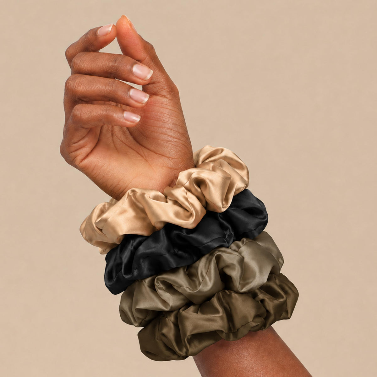 Kitsch Satin Scrunchies for Women 3pcs - Garden Bouquet