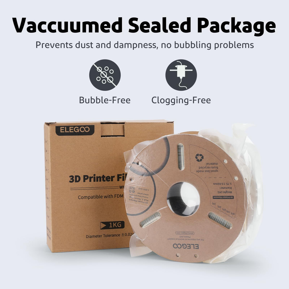ELEGOO Filament Vacuum Kit 20 Bags Auto Pump (35x32cm)