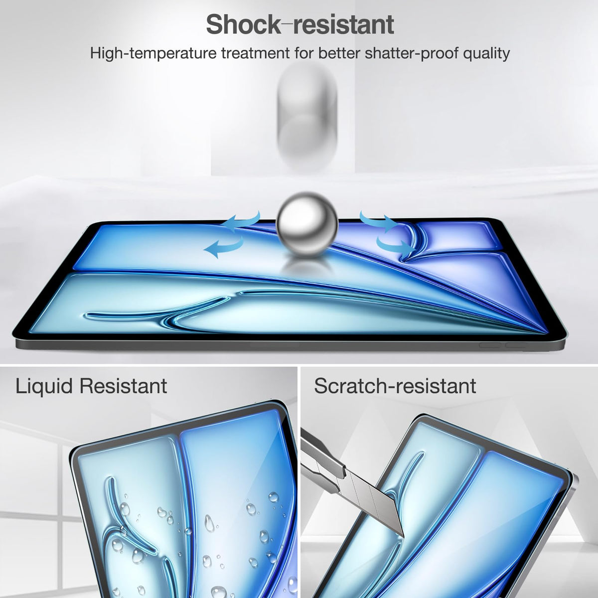 ProCase 2 Pack Screen Protector for iPad A16 2025 11th 11"/10th 2022 10.9"