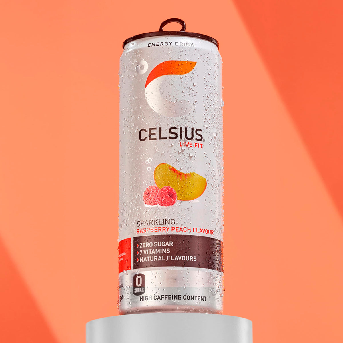 CELSIUS Energy Drink, Sparkling Mango Lemonade, Natural Flavours. No Artificial Colours, Sugar Free Energy Drinks, 355 mL, 4-Pack