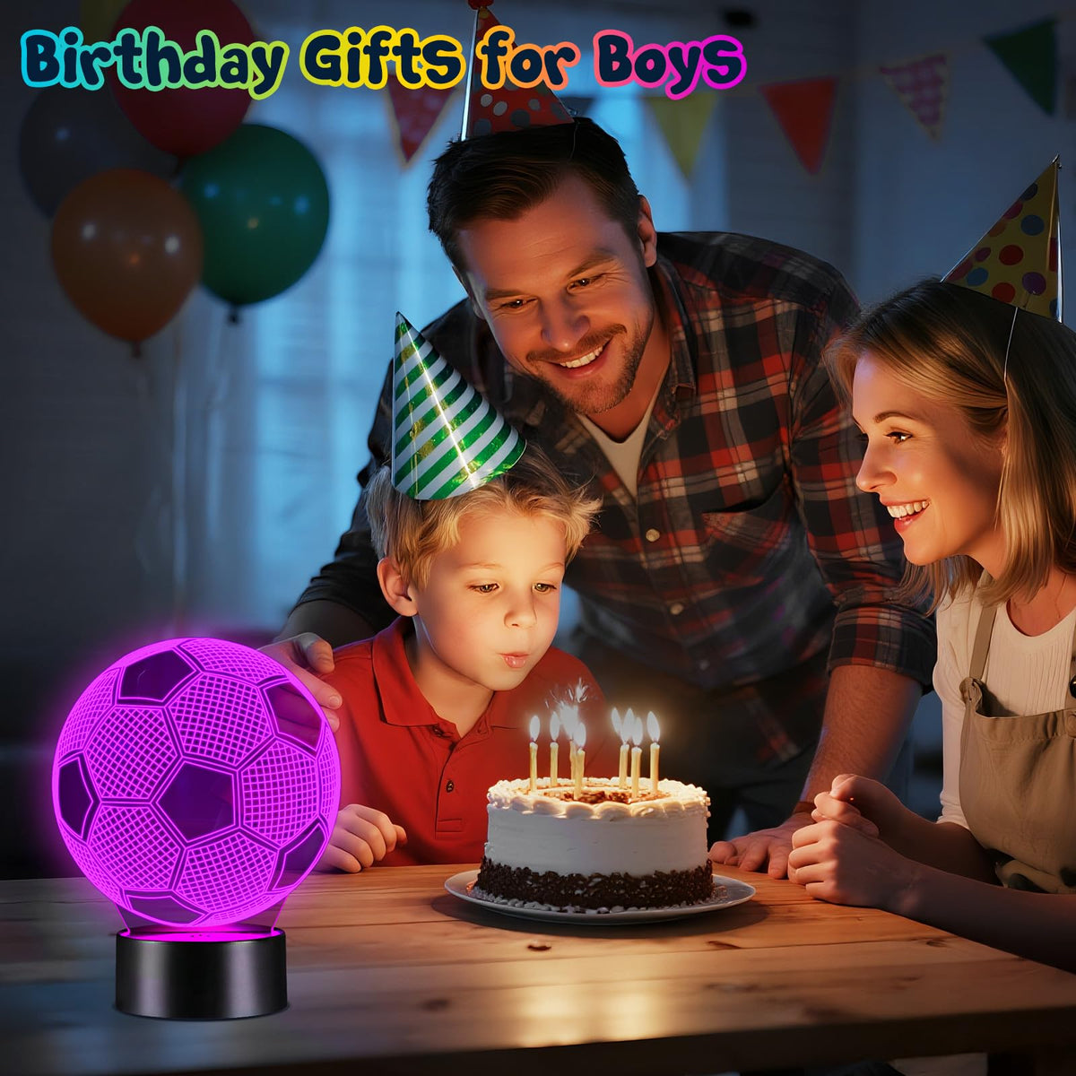 Linkax Horse Gifts for Boys, 3D Illusion Night Light for Girl Bedroom Decor