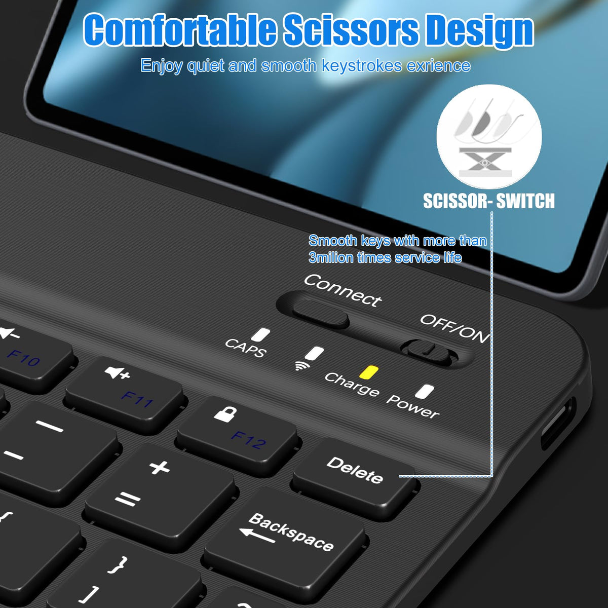 NOOX Bluetooth Keyboard for iPad, Galaxy Tablets, SmartPhones