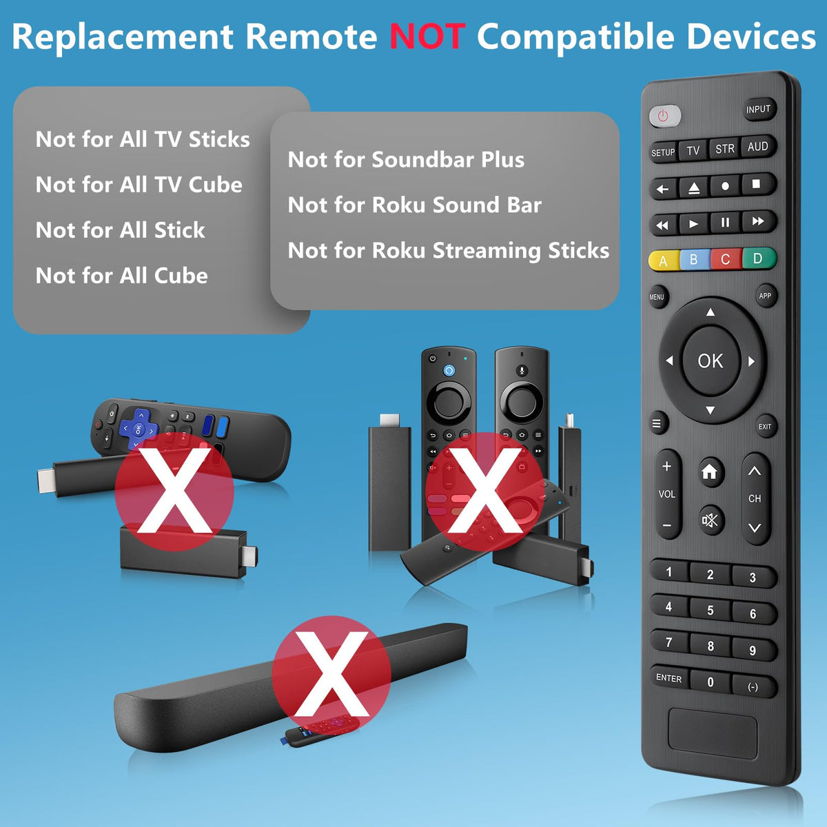 Universal for Samsung TV Remote Replacement【2 Pack】