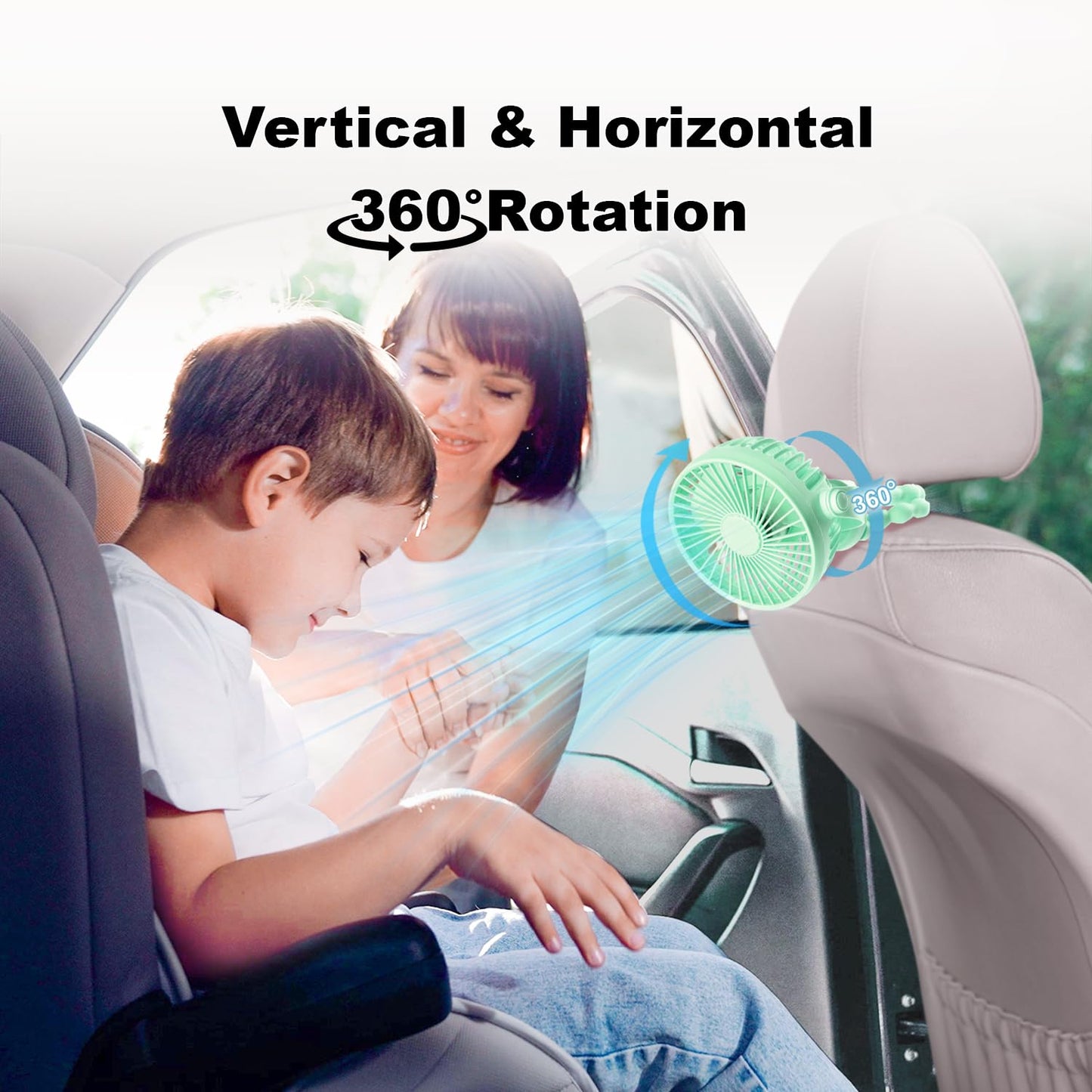 Baby Stroller Fan,20H Work Time Buggy Battery Powered Clip on Fan with Flexible Tripod Travel Beach Essentials for Car Seat Pram Crib Bike Treadmill Umbrella Wheelchairs Camping