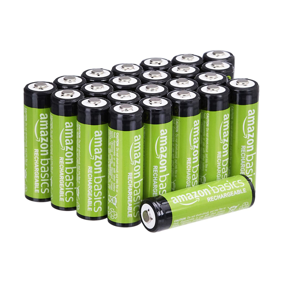 Amazon Basics 12-Pack Rechargeable AAA NiMH Performance Batteries, 800 mAh, 1.2V, Recharge up to 1000x Times, Pre-Charged