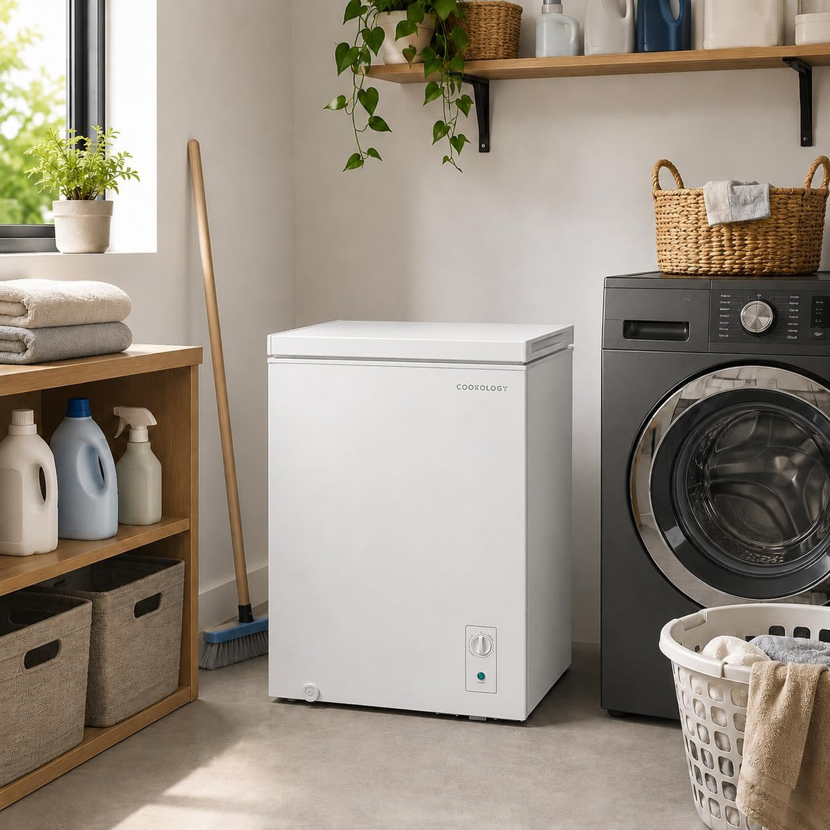 Cookology 99L Freestanding Chest Freezer - Adjustable Feet - White