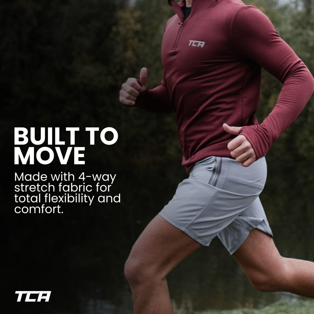 TCA Elite Tech Mens Running Shorts with Zip Pockets, Gym Shorts Men Training Sports Short with Phone Pocket
