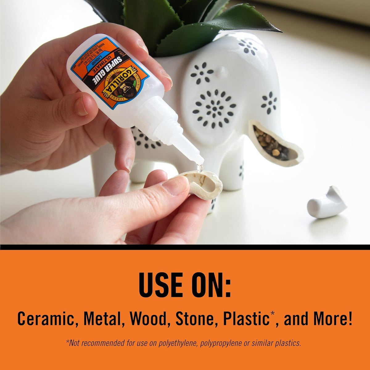 Gorilla Ultimate Super Glue, Clear Glue, 15 Grams (Pack of 1) - Fast-Setting Cyanoacrylate for Quick Fixes & Repairs with Anti-Clog Cap