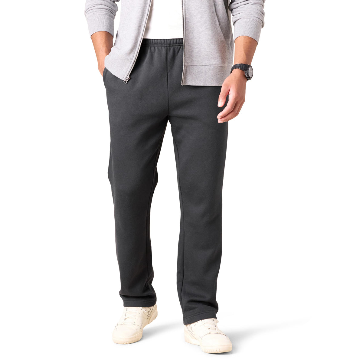 Amazon Essentials Men's Fleece Open Bottom Sweatpant (Available in Big and Tall)